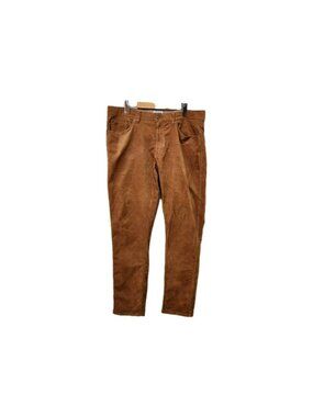 Peter Millar 5 Pocket Corduroy Pants Brown Cotton Stretch Casual Mens 36x34